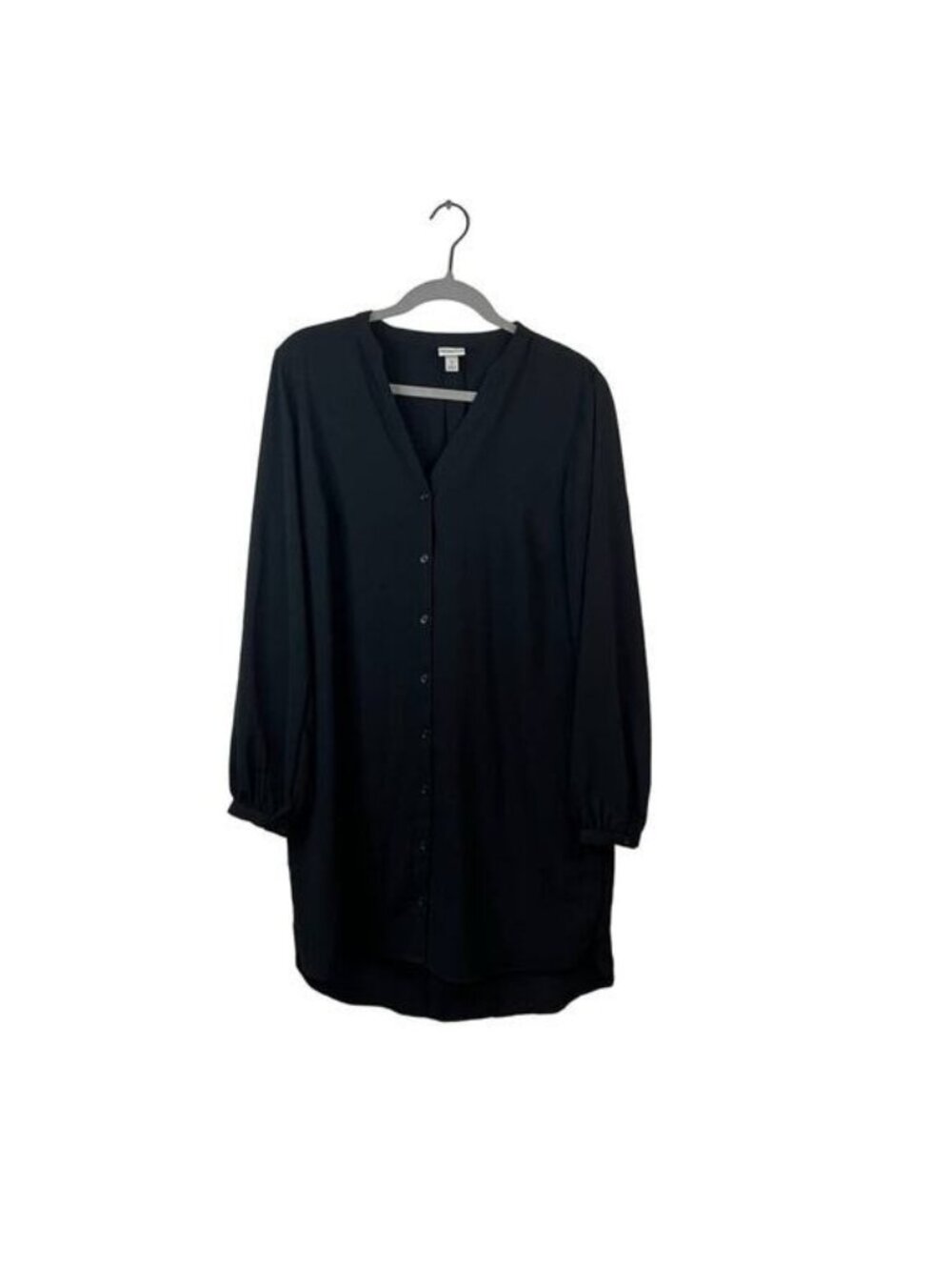 A New Day Womens A-Line Dress Black Long Sleeve Pullover Size Medium.